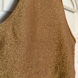 Gold knit sparkly cami top - Forever 21. Size S. NWT